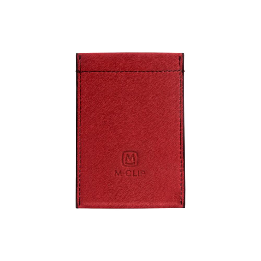 M-CLIP Leather RFID Case Vertical in Red